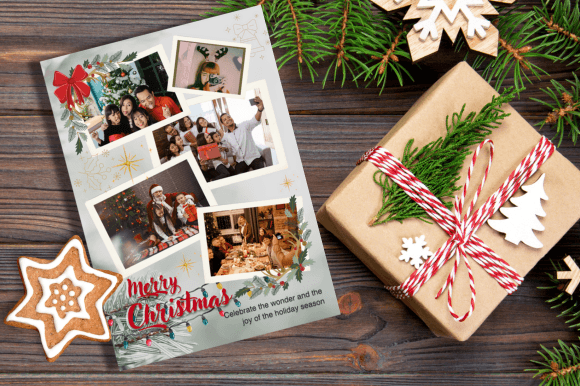 7x5 Holiday Christmas Cards Templates for Canva