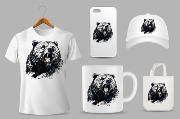 Bear on Different Product Templates 3: A Versatile Illustration for Modern Design