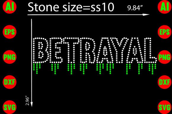 Betrayal Rhinestone Templates Design: Bold & Edgy