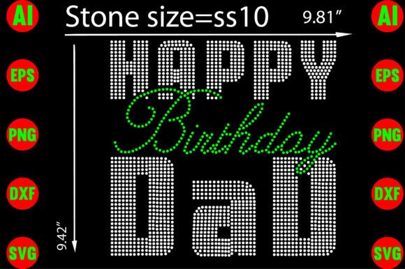 Celebrate Dad in Style with Happy Birthday Dad Rhinestone Templates
