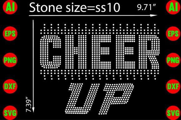 Cheer Up Rhinestone Templates Design: Instant Sparkle for Your Projects