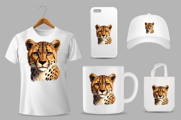 Cheetah on Product Templates 6: Hand-Drawn Illustration for Creative Projects