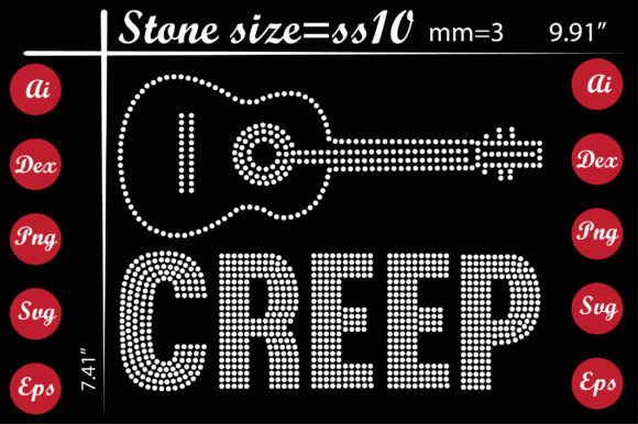 Creep Rhinestone Templates: Edgy Design for Bold Projects