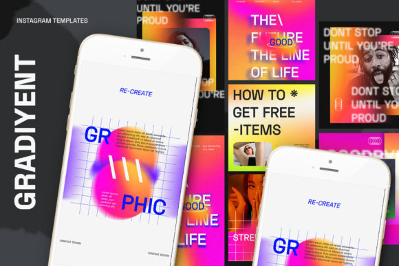 Gradiyent Instagram Templates: The Bold Design Asset