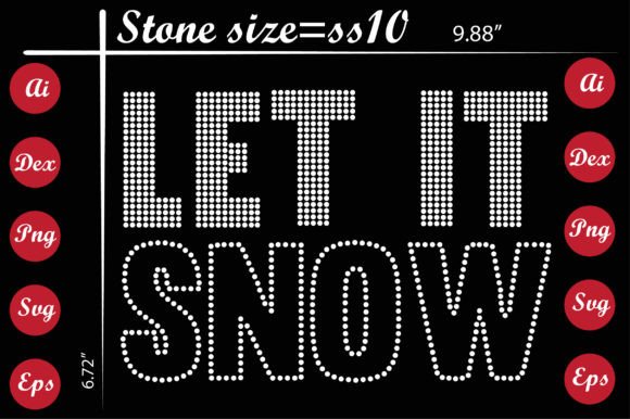 Let It Snow Rhinestone Templates: A Sparkling Design Asset