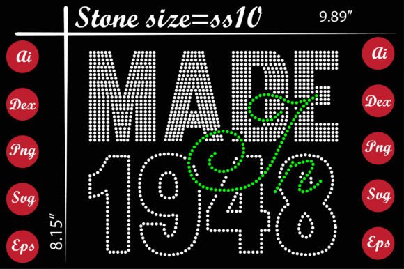 Made in 1948 Rhinestone Templates Design: A Guide for Creators