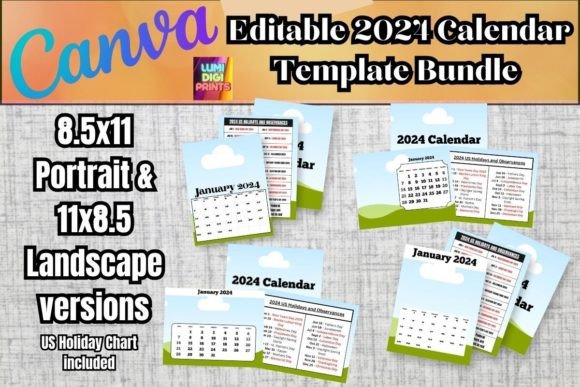 Master Your Schedule with Canva Editable 2024 Calendar Templates