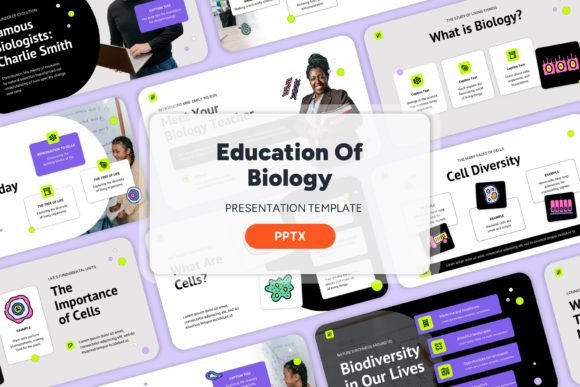 Professional Presentations with Education of Biology Templates