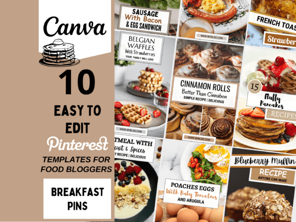 Stunning Pinterest Templates for Canva Breakfast: Elevate Your Pins