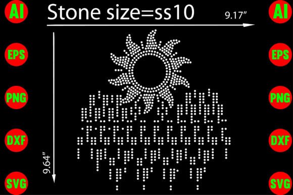 Sun Rhinestone Templates Design: A Sparkling Asset for Your Projects