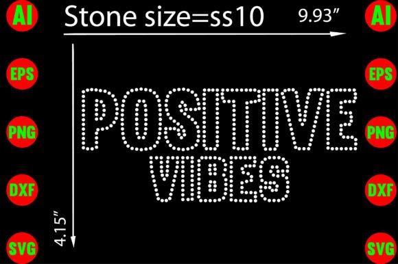 Unleash Creativity with Positive Vibes Rhinestone Templates